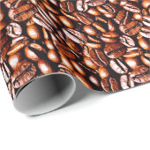 Cadeau Papier d'enveloppement de fèves de café (Coin rond)