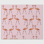 Cadeau Papier d'enveloppement de Flamants roses roses (Plat)