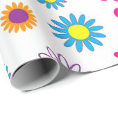 Cadeau Papier d'enveloppement de fleur (Coin rond)