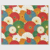 Cadeau Papier d'enveloppement de fleurs Abstraites (Plat)