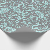 Cadeau Papier d'enveloppement de fleurs/Damas (Coin)