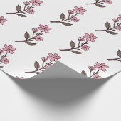 Cadeau Papier d'enveloppement de fleurs de cerisier - Mot (Coin)