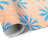 Cadeau Papier d'enveloppement de fleurs océaniques (Coin rond)