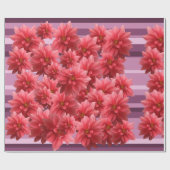 Cadeau Papier d'enveloppement de fleurs roses (Plat)