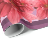 Cadeau Papier d'enveloppement de fleurs roses (Coin rond)