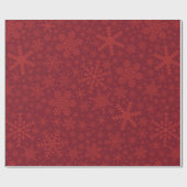 Cadeau Papier d'enveloppement de flocon rouge Maroon (Plat)