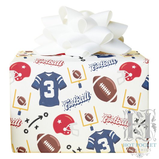 Cadeau Papier d'enveloppement de football