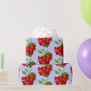 Cadeau Papier d'enveloppement de fraises juteuses