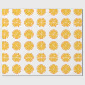Cadeau Papier d'enveloppement de fruits orange (Plat)
