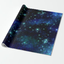 Papier d'enveloppement de galaxie bleue