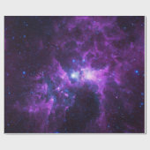 Cadeau Papier d'enveloppement de galaxie violet (Plat)