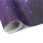 Cadeau Papier d'enveloppement de galaxie violet (Coin rond)