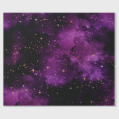 Cadeau Papier d'enveloppement de galaxie violette de 6 pi (Plat)