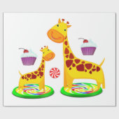 Cadeau Papier d'enveloppement de girafe (Plat)