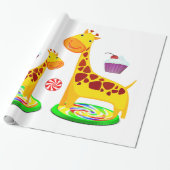 Cadeau Papier d'enveloppement de girafe (Déroulé)