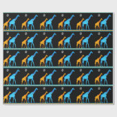 Cadeau Papier d'enveloppement de girafe (Plat)