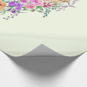 Cadeau Papier d'enveloppement de Giraffe Florale (Coin)