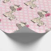 Cadeau Papier d'enveloppement de Giraffe pour bébé (Coin)