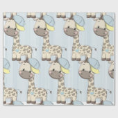Cadeau Papier d'enveloppement de Giraffe pour bébé en des (Plat)