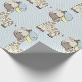 Cadeau Papier d'enveloppement de Giraffe pour bébé en des (Coin)