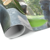 Cadeau Papier d'enveloppement de Gorilla (Coin rond)