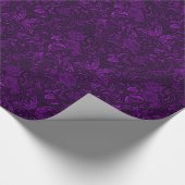 Cadeau Papier d'enveloppement de goth damassé violet Rose (Coin)