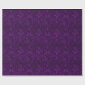 Cadeau Papier d'enveloppement de goth damassé violet Rose (Plat)