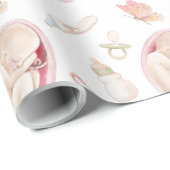 Cadeau Papier d'enveloppement de grossesse (Coin rond)