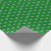 Cadeau Papier d'enveloppement de Jacquard aux tons verts (Coin)