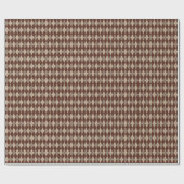 Cadeau Papier d'enveloppement de Jacquard beige et Brown (Plat)