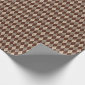 Cadeau Papier d'enveloppement de Jacquard beige et Brown (Coin)