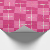 Cadeau Papier d'enveloppement de Jacquard rose vif (Coin)