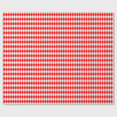 Cadeau Papier d'enveloppement de Jacquard rouge et blanc (Plat)