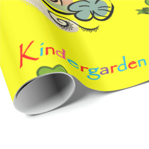 Cadeau Papier d'enveloppement de jardin d'enfants