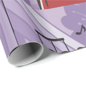 Cadeau Papier d'enveloppement de juke-box de musique (Coin rond)