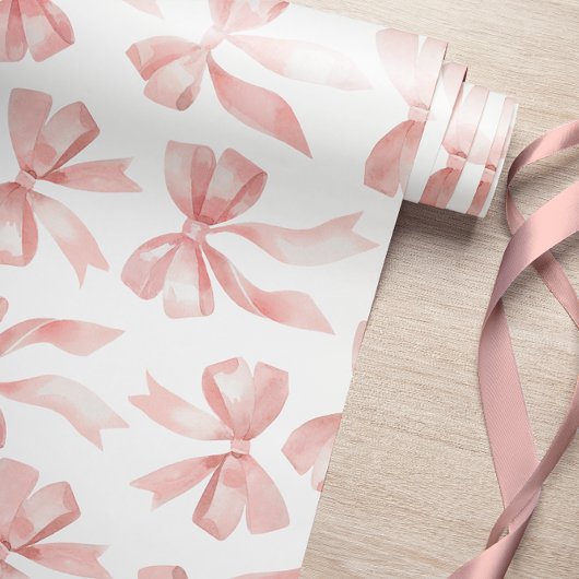 Cadeau Papier d'enveloppement de la cave rose aquarelle