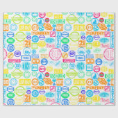 Cadeau Papier d'enveloppement de la collection de timbres (Plat)