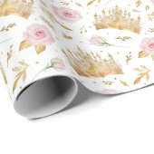 Cadeau Papier d'enveloppement de la Couronne princière -  (Coin rond)