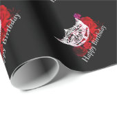 Cadeau Papier d'enveloppement de la couronne style Miss A (Coin rond)