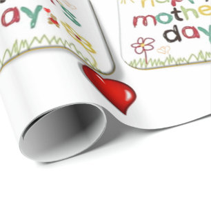 Cadeau Papier d'enveloppement de la fête des mères