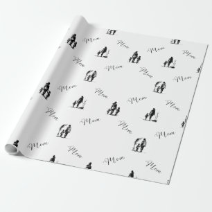 Cadeau Papier d'enveloppement de la fête des mères   Papi
