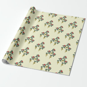 Cadeau Papier d'enveloppement de la Flore rouge