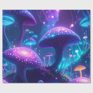 Cadeau Papier d'enveloppement de la forêt de champignons
