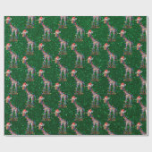 Cadeau Papier d'enveloppement de la Giraffe de Noël (Plat)