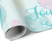 Cadeau Papier d'enveloppement de la joie de Pâques (Coin rond)