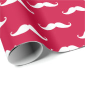 Cadeau Papier d'enveloppement de la moustache rouge Valen (Coin rond)