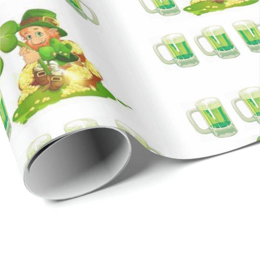 Cadeau Papier d'enveloppement de la Saint-Patrick (Coin rond)