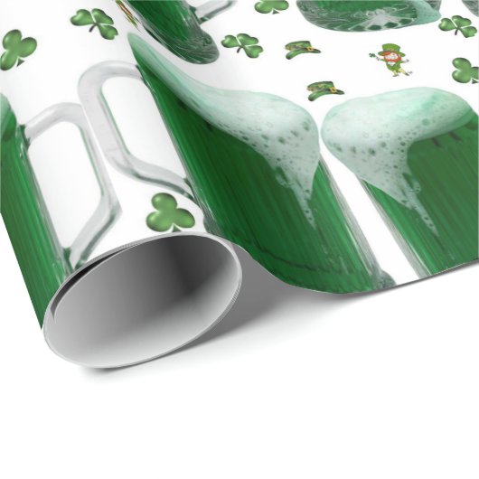 Cadeau Papier d'enveloppement de la Saint-Patrick (Coin rond)