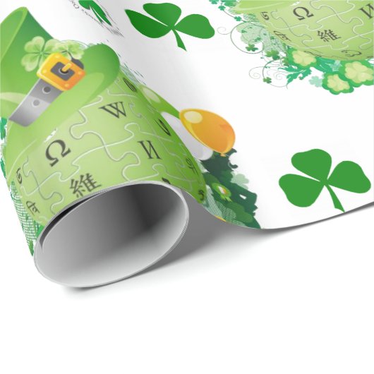 Cadeau Papier d'enveloppement de la Saint-Patrick (Coin rond)
