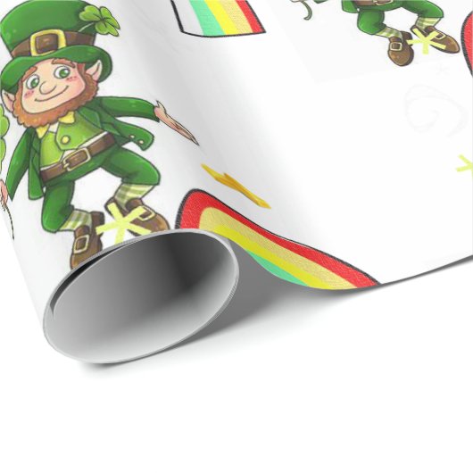 Cadeau Papier d'enveloppement de la Saint-Patrick (Coin rond)